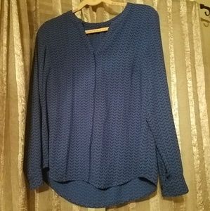 Long sleeved Blue Button-up Apt. 9 Blouse